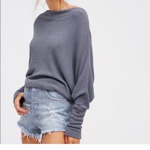 Free People Mercury Thermal Top Off the Shoulder S